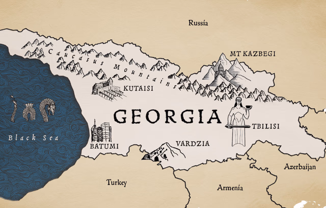 Map of Republic of Georgia